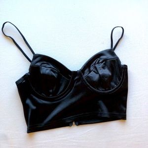 Adika satin finish crop top